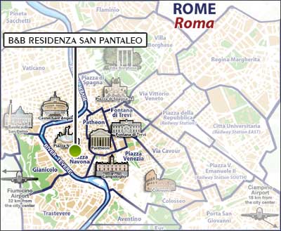 Hotels Rome, Carte